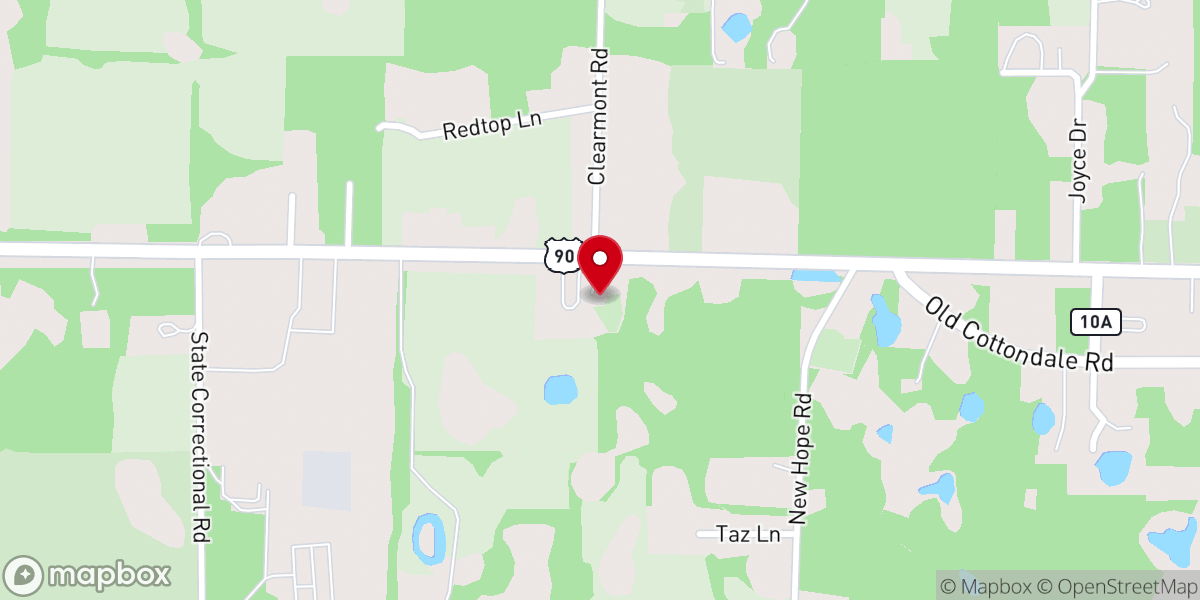 Map showing location of Antioch A.M.E. Church