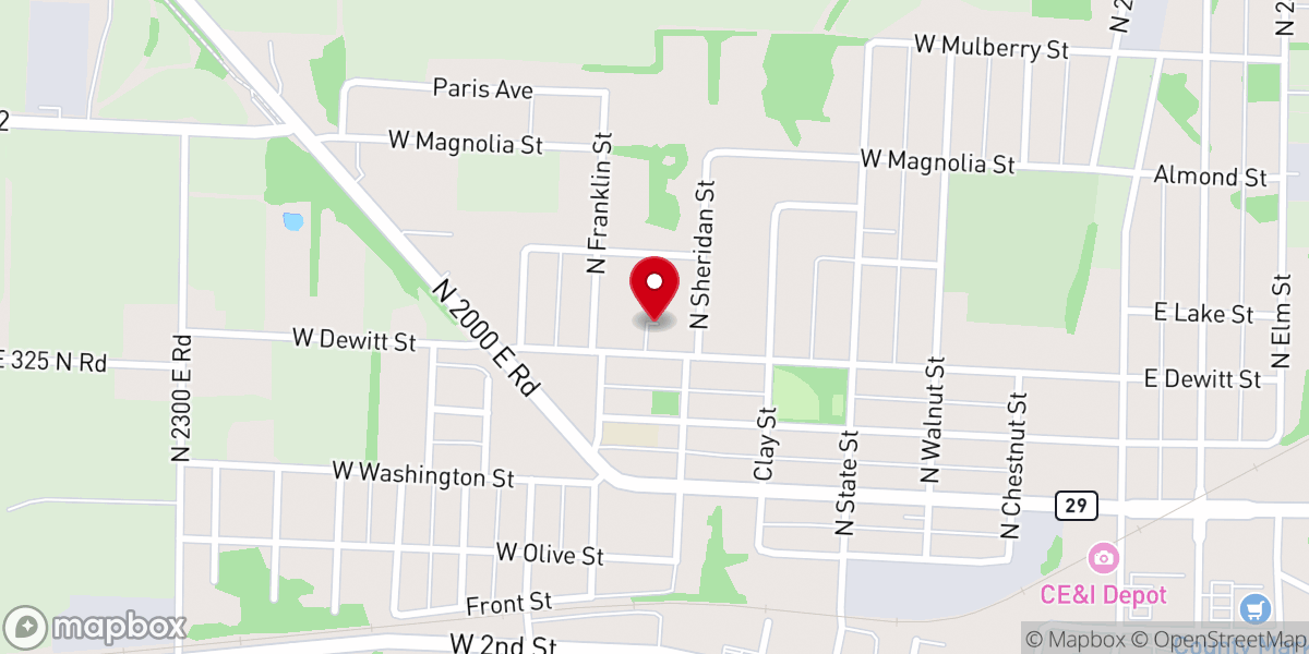 Map showing location of Word of God Lutheran Church
