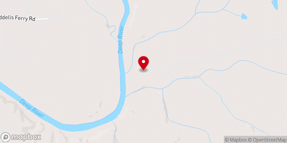 Map showing location of Waddell's Memorial Chapel