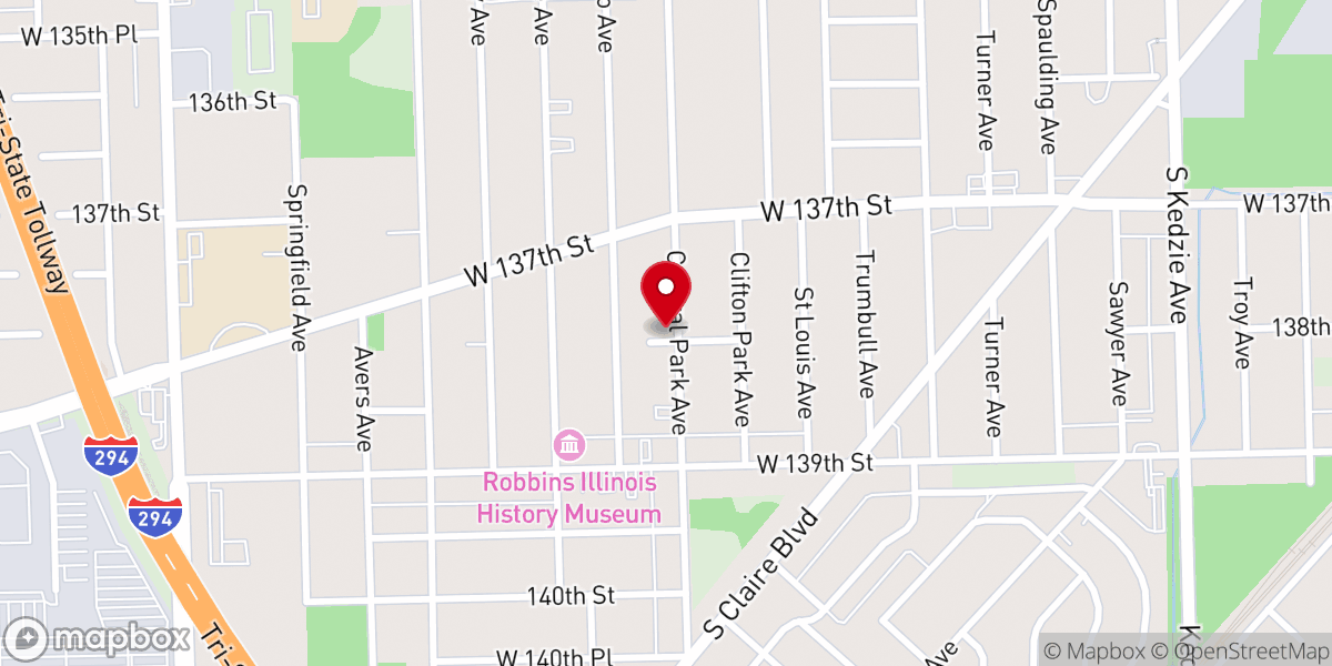 Map showing location of House of Prayer Community Workers Church