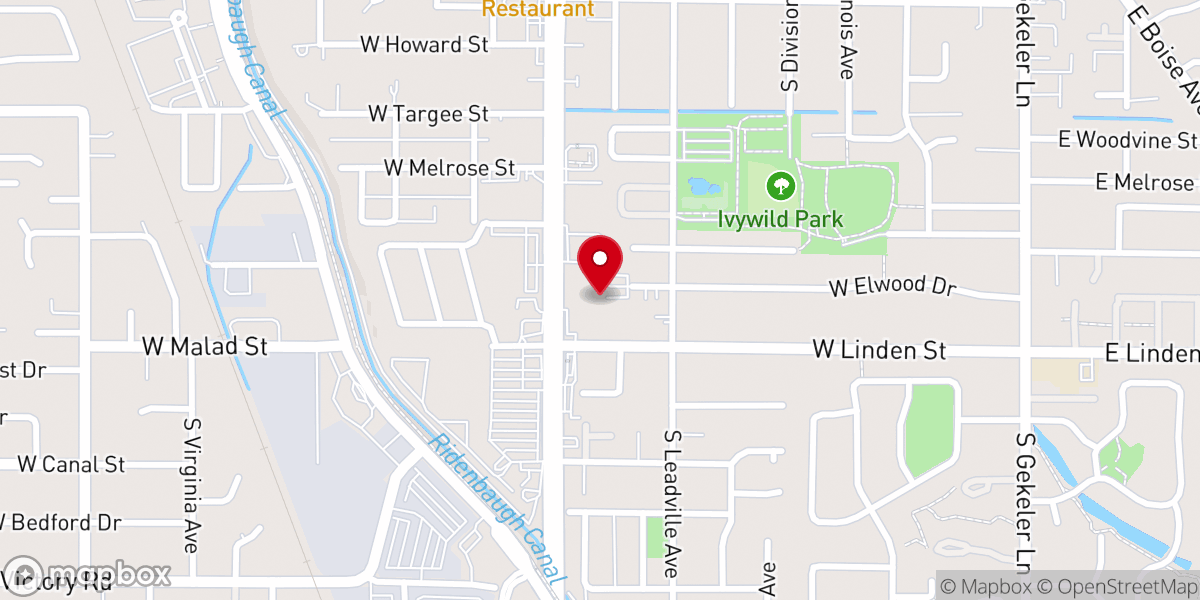 Map showing location of Bridgepoint Church