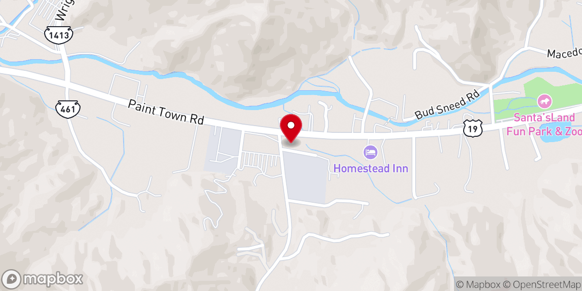 Map showing location of Cherokee Church of Christ