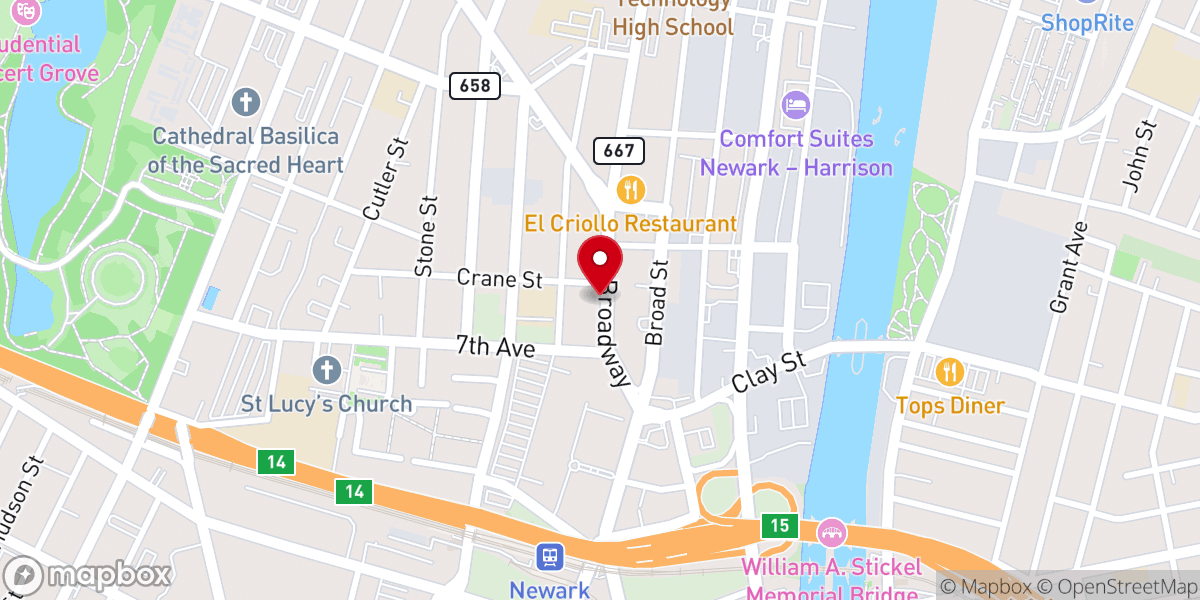 Map showing location of Casa De Gloria Church