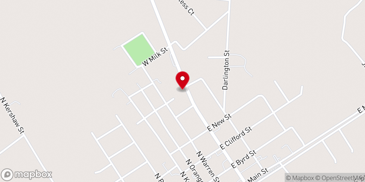 Map showing location of Brockington Street Church-God
