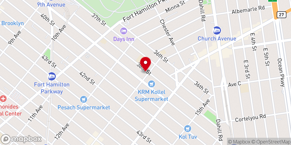 Map showing location of Chomat Zion Inc
