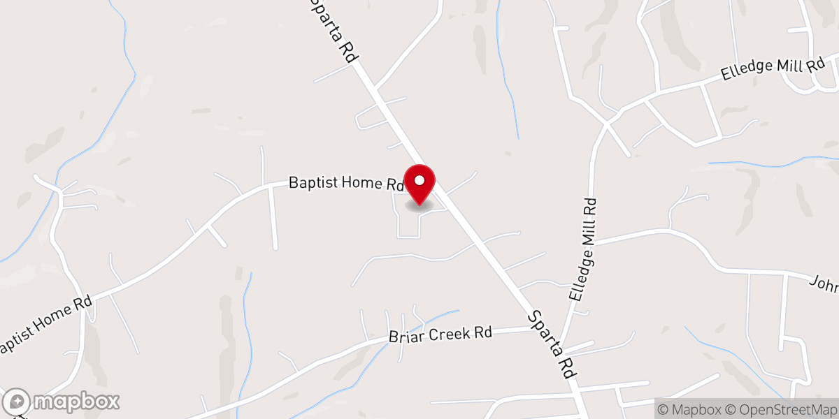 Map showing location of Baptist Home Church
