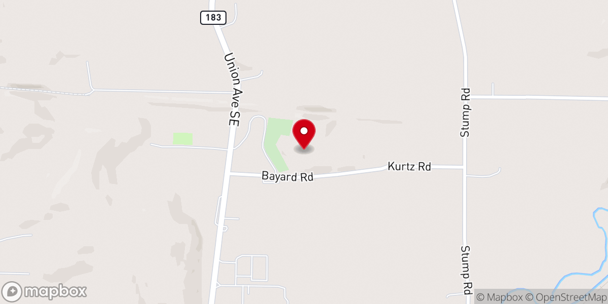 Map showing location of Minerva Church of Christ