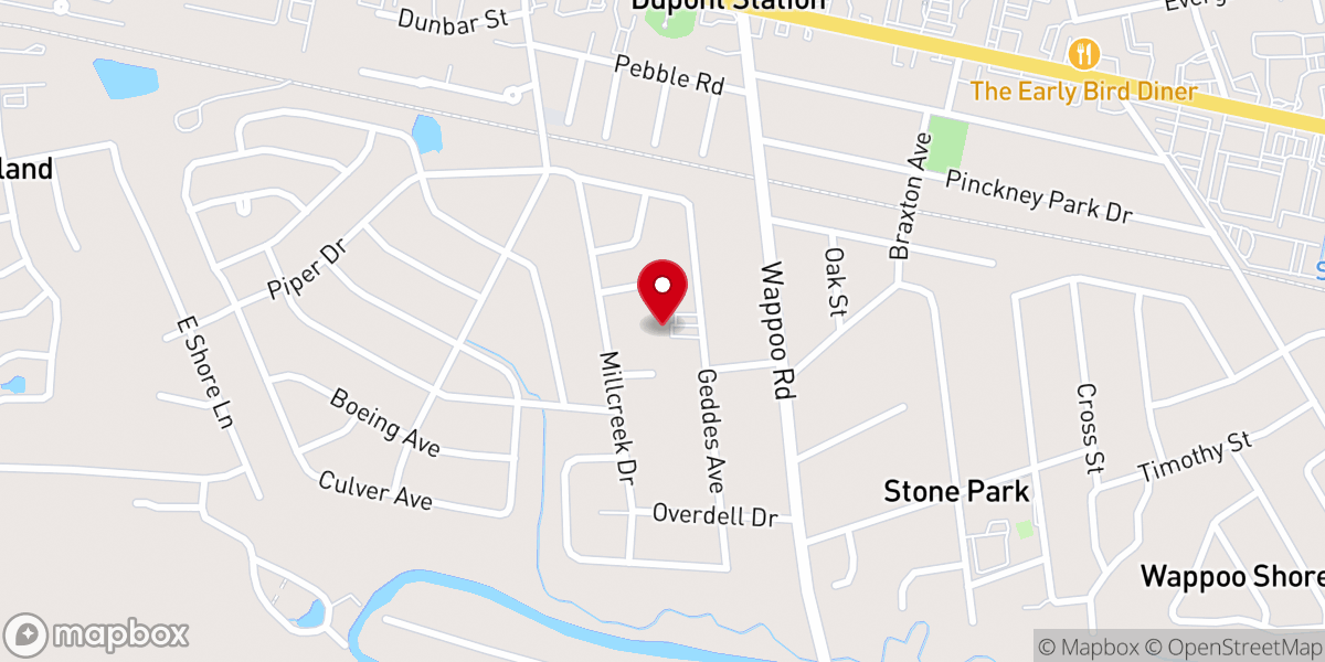 Map showing location of St Mark United Methodist Church