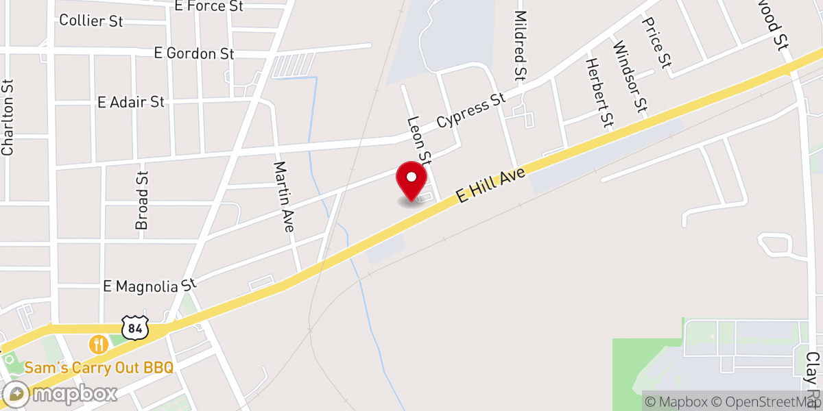 Map showing location of Union Missionary Baptist Church