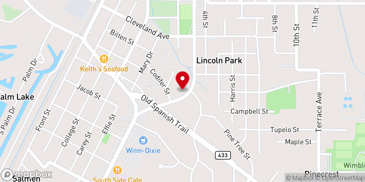 Map showing location of Lee Chapel