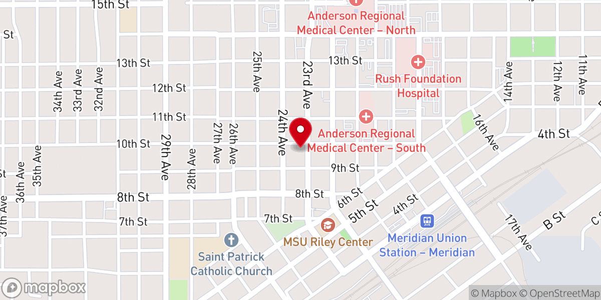 Map showing location of Wilbourn Memorial First Presbyterian Church TR