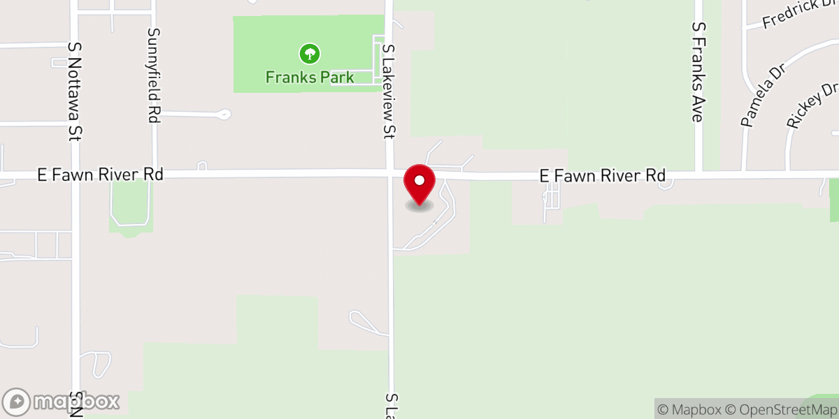 Map showing location of Sturgis Church of the Nazarene