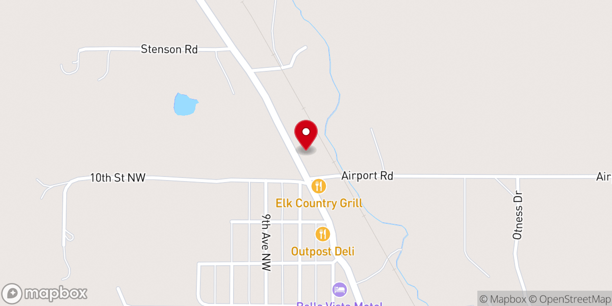 Map showing location of Stage Stop Inn