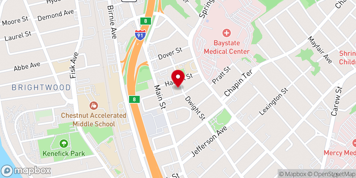 Map showing location of Blessed Sacrament Catholic Church