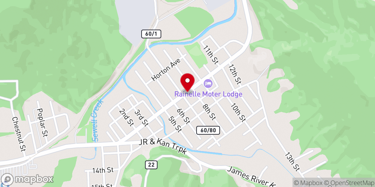Map showing location of First Baptist Church Christian Life Center