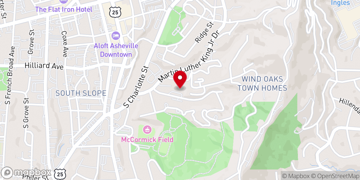 Map showing location of Bethesda Missionary Baptist Church