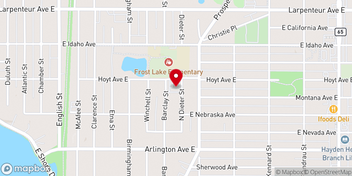 Map showing location of K'Nyaw Baptist Church