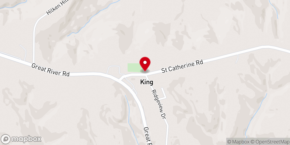 Map showing location of St Catherine's Catholic Church