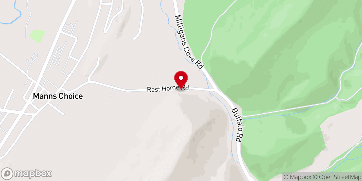 Map showing location of Buffalo Mills United Methodist