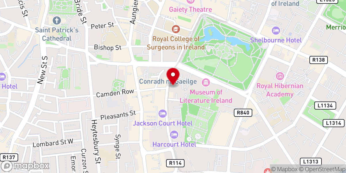 Map showing location of Joe Walsh Tours Pilgrimages