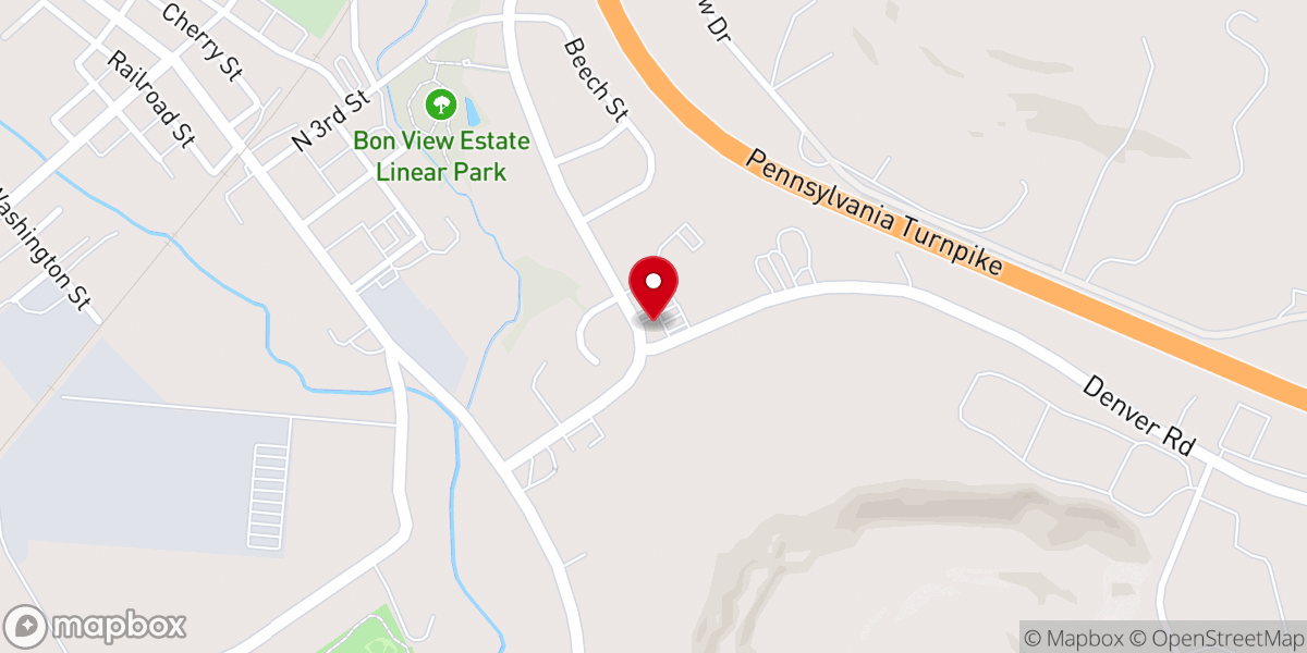 Map showing location of Denver Mennonite Church