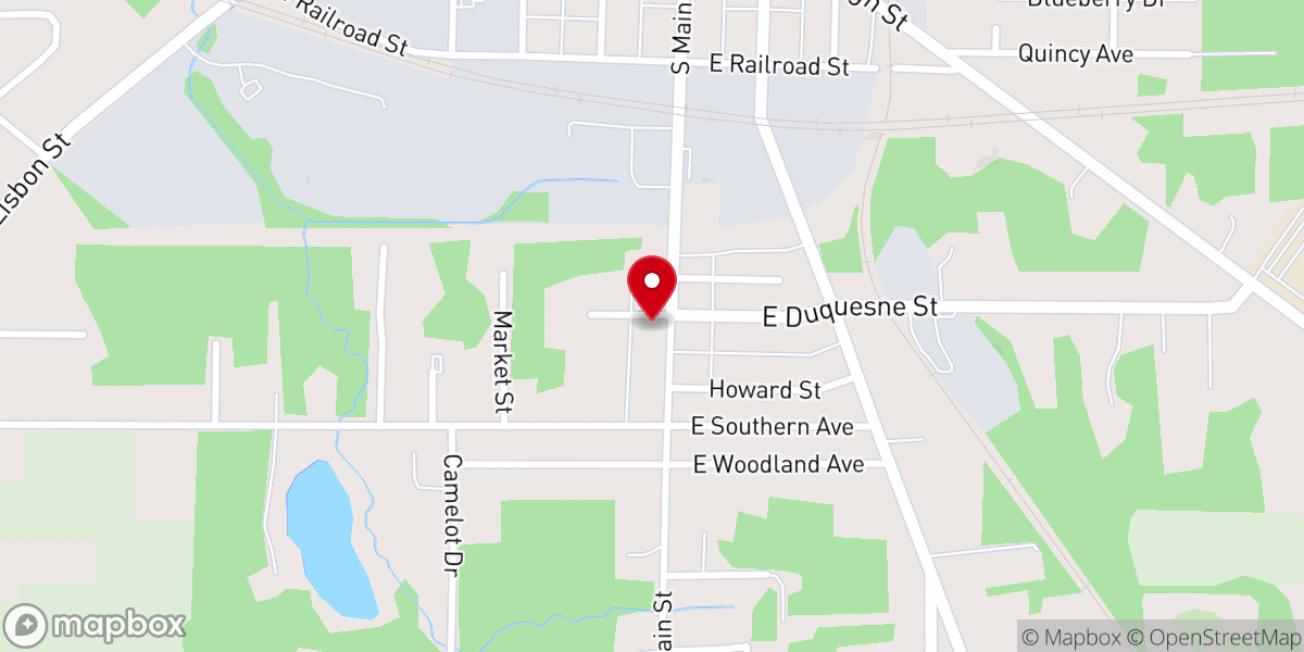 Map showing location of Jerusalem Lutheran Church