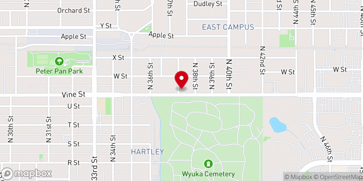 Map showing location of Great Plains Community Church