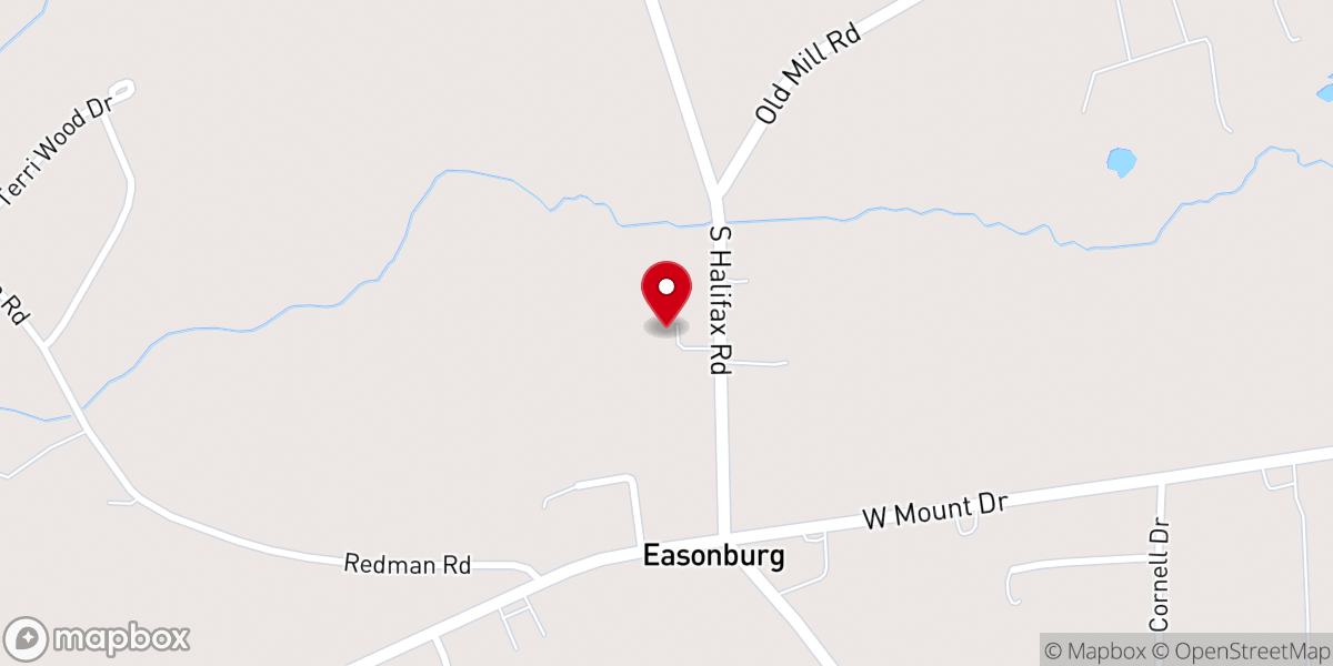 Map showing location of Rock Haven Church