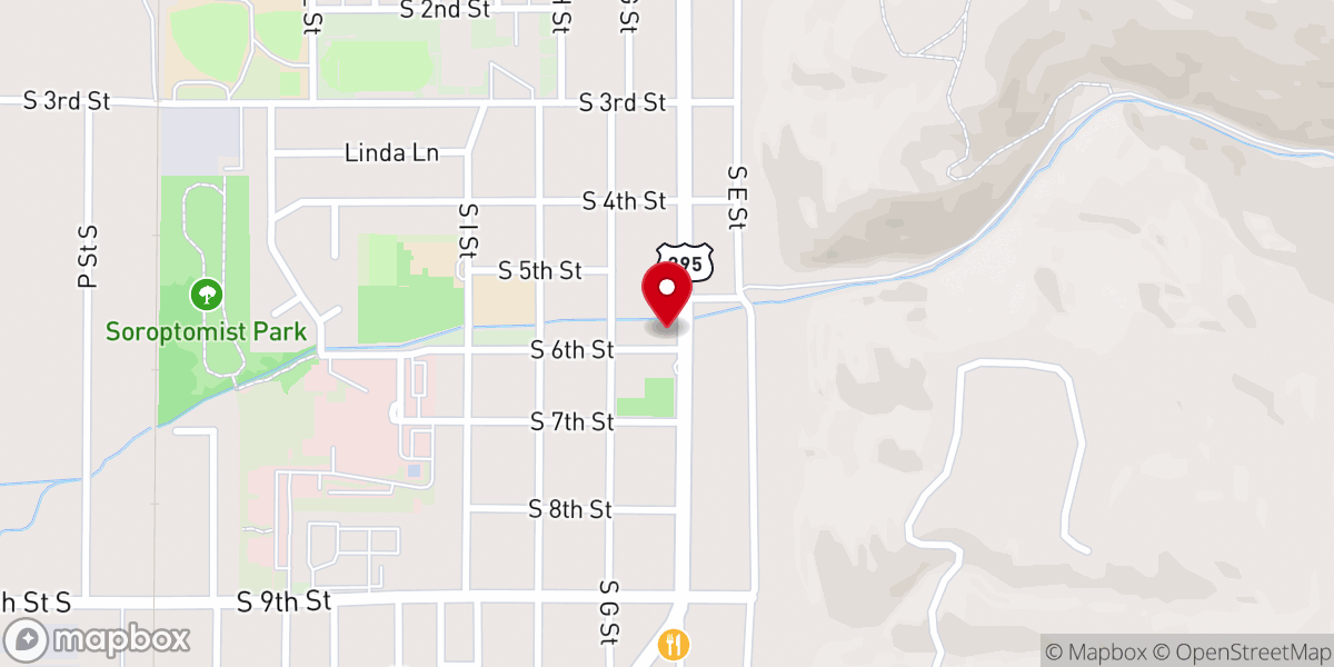 Map showing location of Lakeview Church of the Nazarene