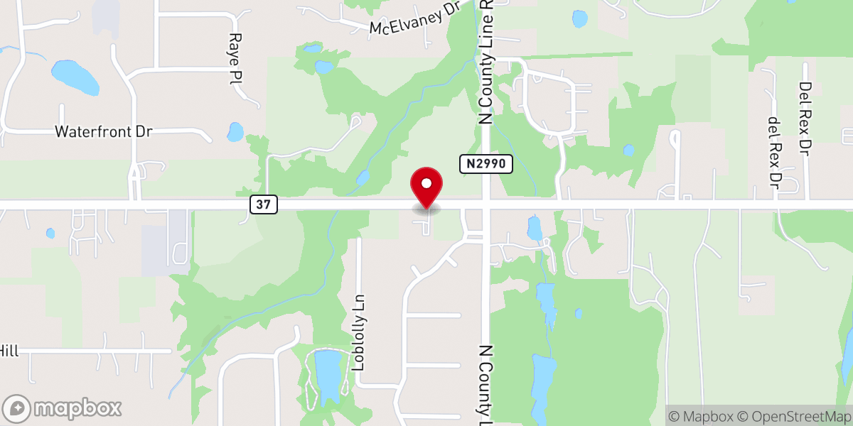 Map showing location of Whispering Pines Church Of Christ