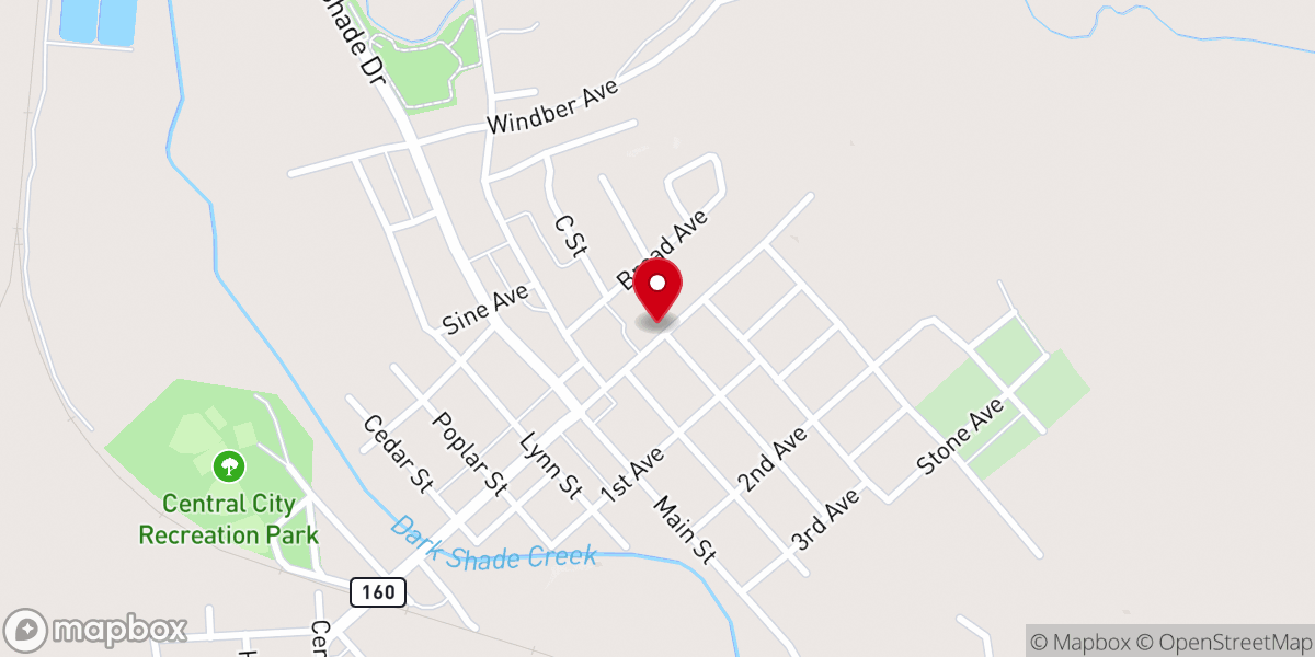 Map showing location of Sacred Heart Catholic Church