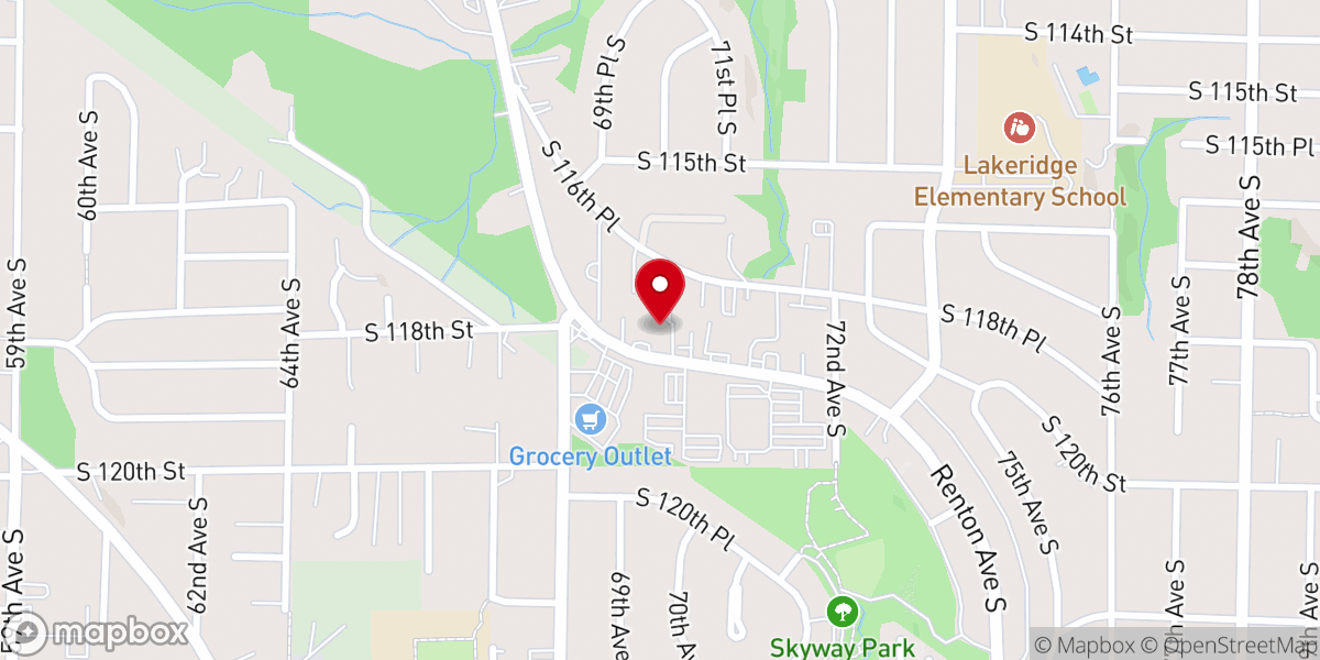 Map showing location of Medhane Alem Eritrean Orthodox Tewahedo Church Seattle WA
