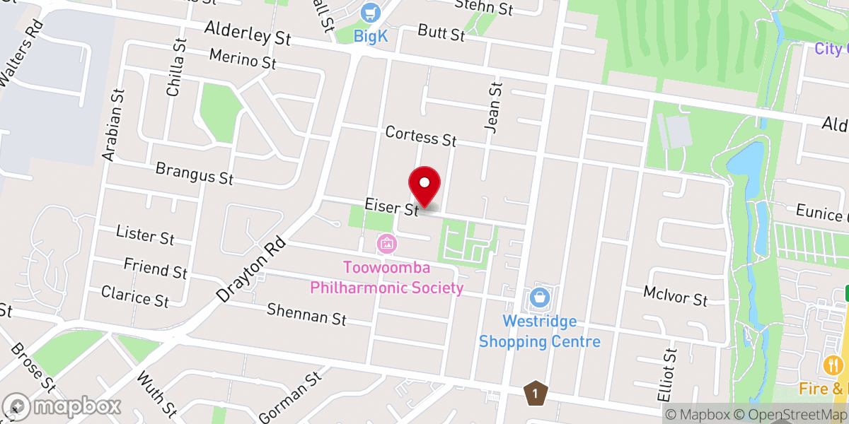 Map showing location of Eiser St Baptist Church