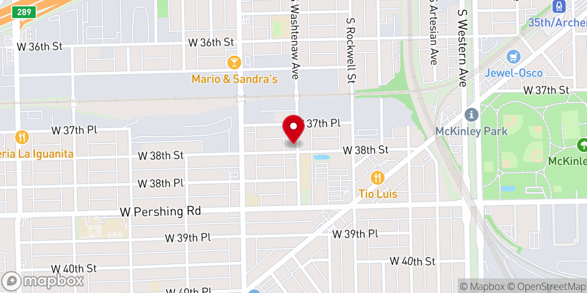 Map showing location of Iglesia Misionera Camino de Vida