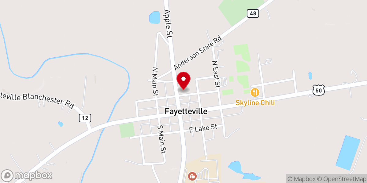 Map showing location of Fayetteville Christ United Methodist Church
