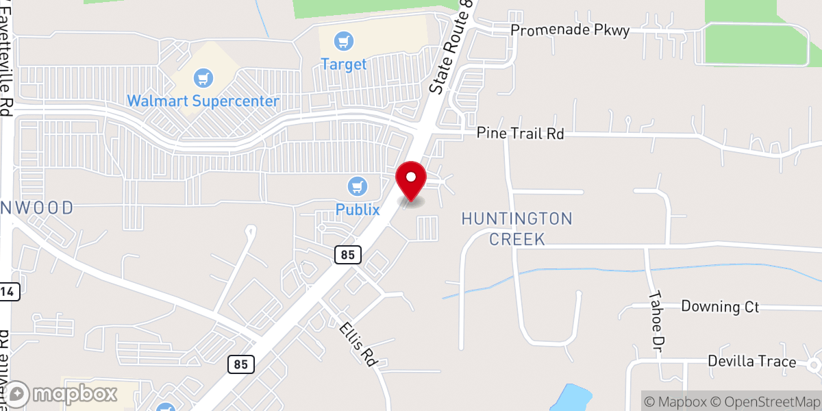 Map showing location of Joy City Church