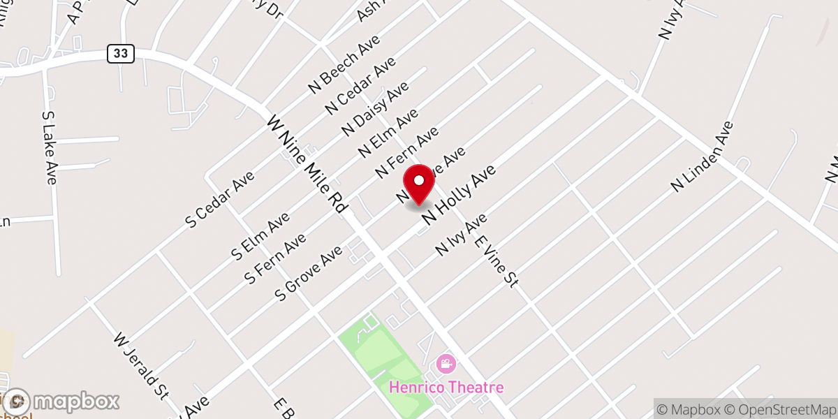 Map showing location of Highland United Methodist Church