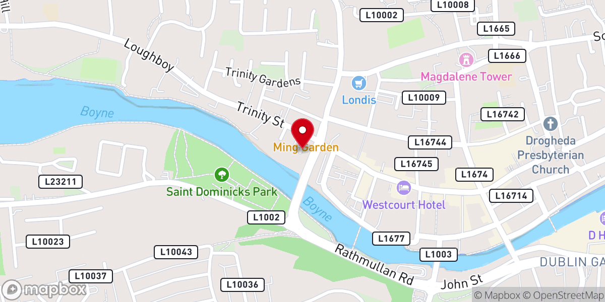 Map showing location of Friary Place Drogheda