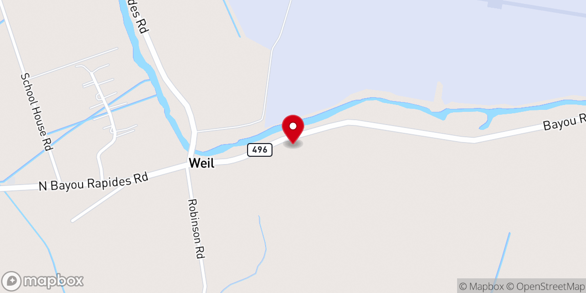 Map showing location of First Evening Star Baptist Church