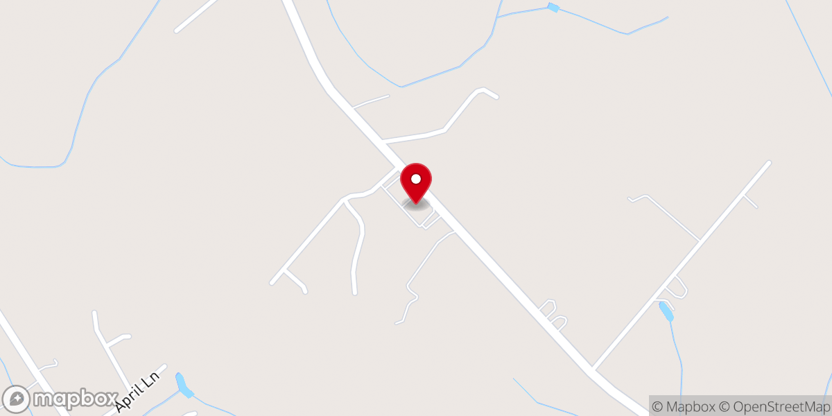 Map showing location of Belvoir Free Will Baptist Church