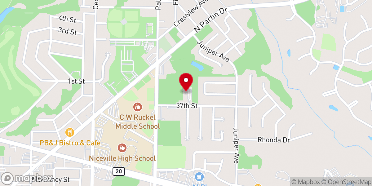 Map showing location of Forest Lake Bible Church