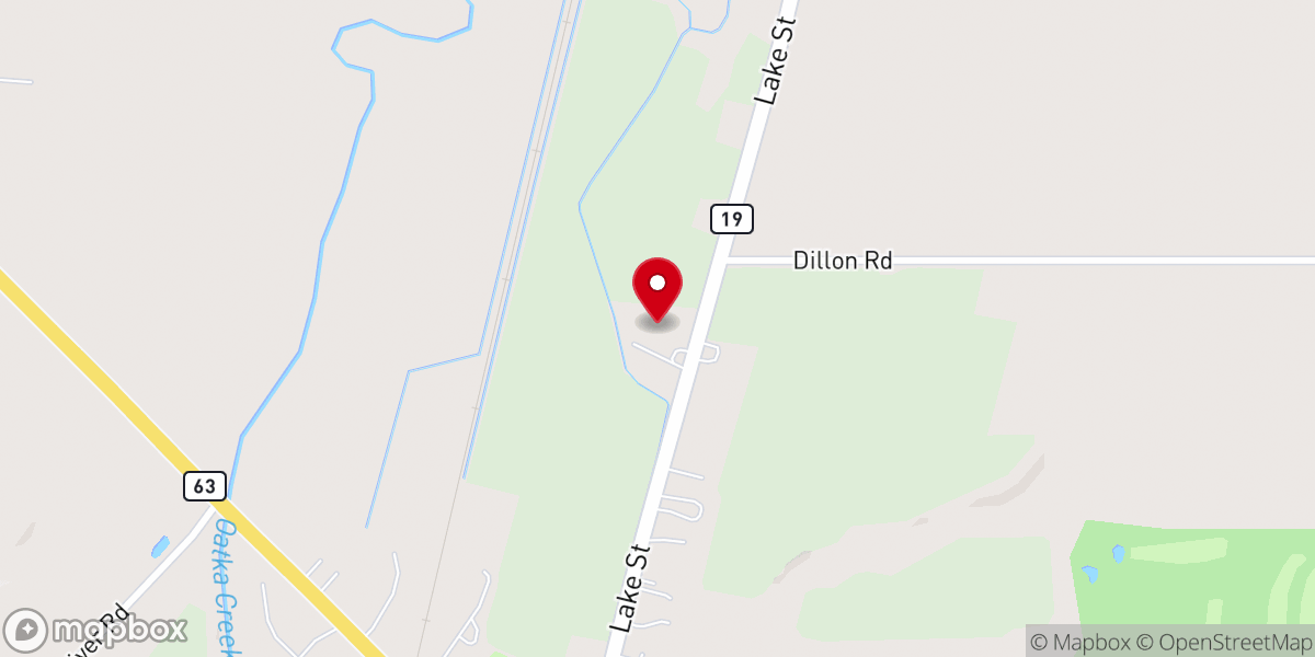 Map showing location of First Baptist Church Pavilion