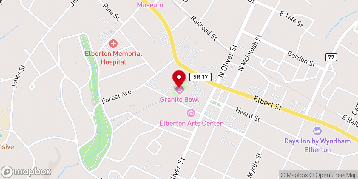 Map showing location of The Granite Bowl