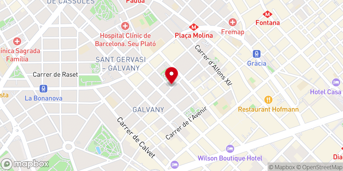 Map showing location of Parroquia San Ildefonso