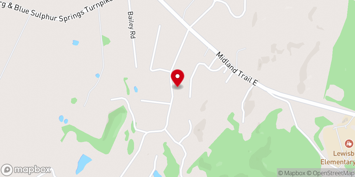 Map showing location of Greenbrier Valley Apostolic Church