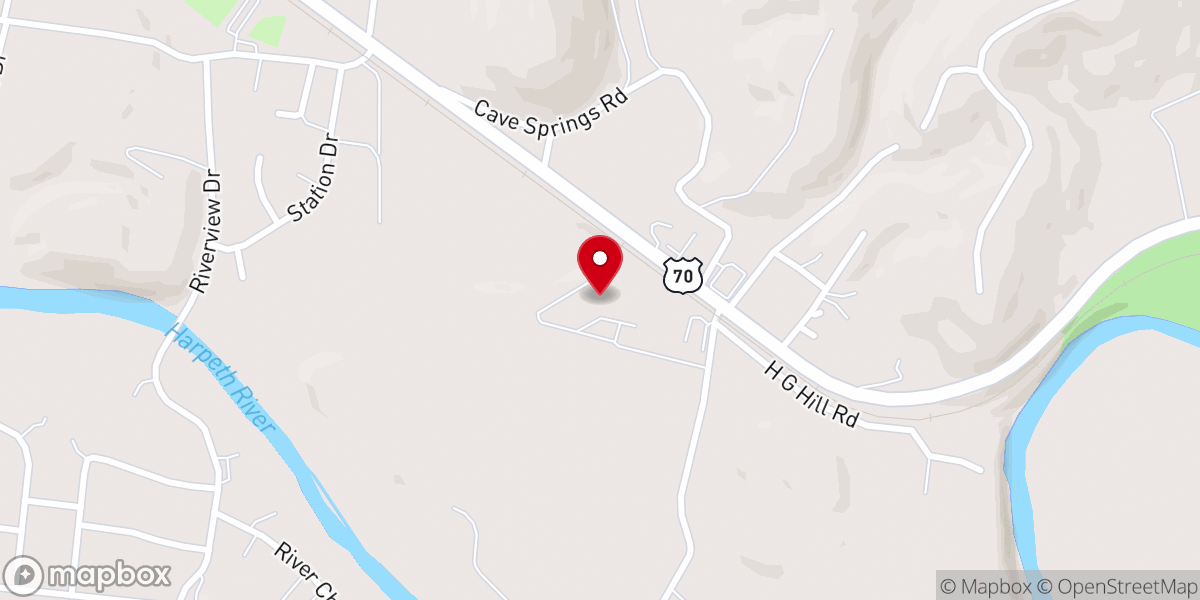 Map showing location of Pegram Church of Christ