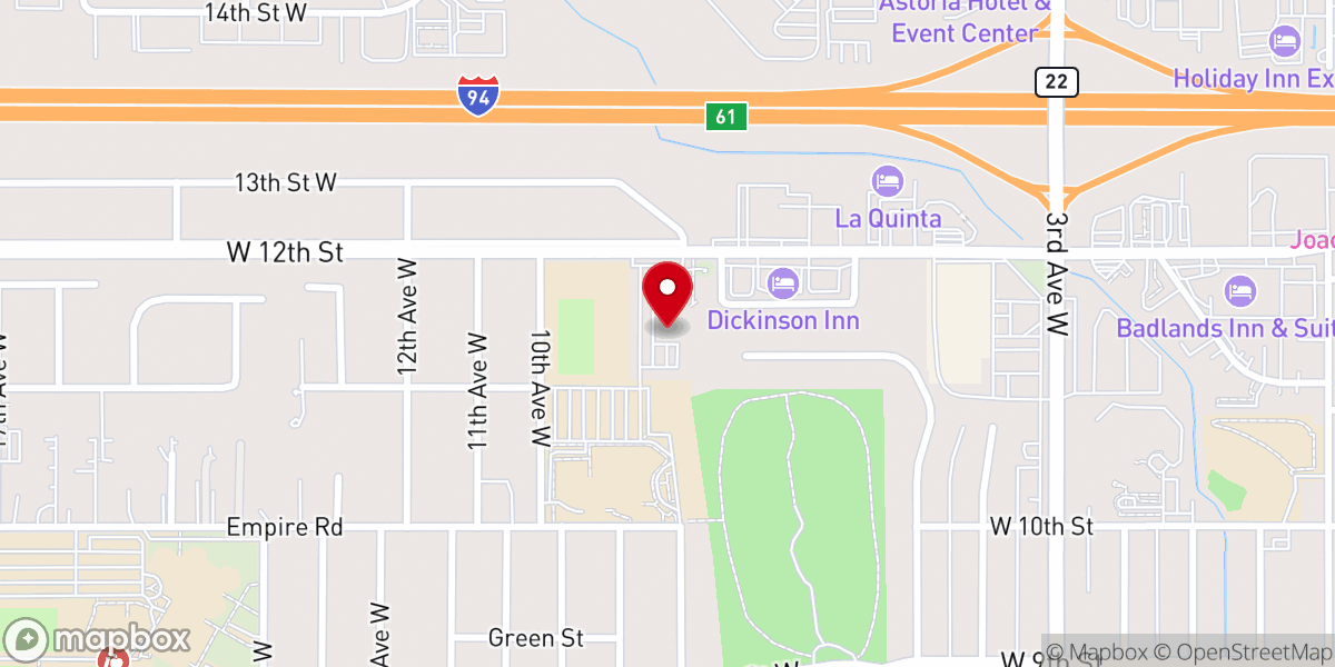 Map showing location of Queen of Peace Catholic Church