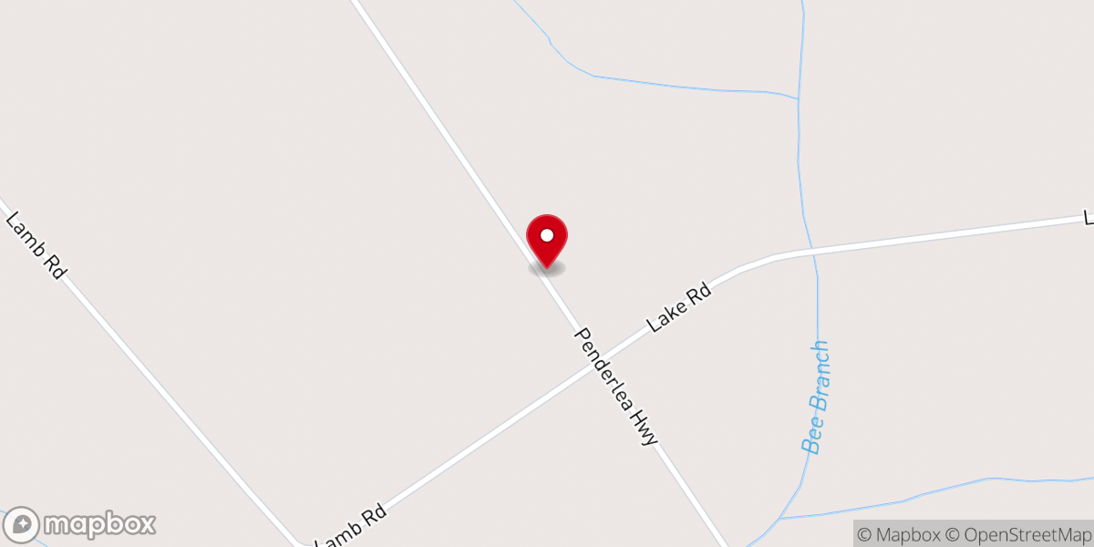 Map showing location of Penderlea Church