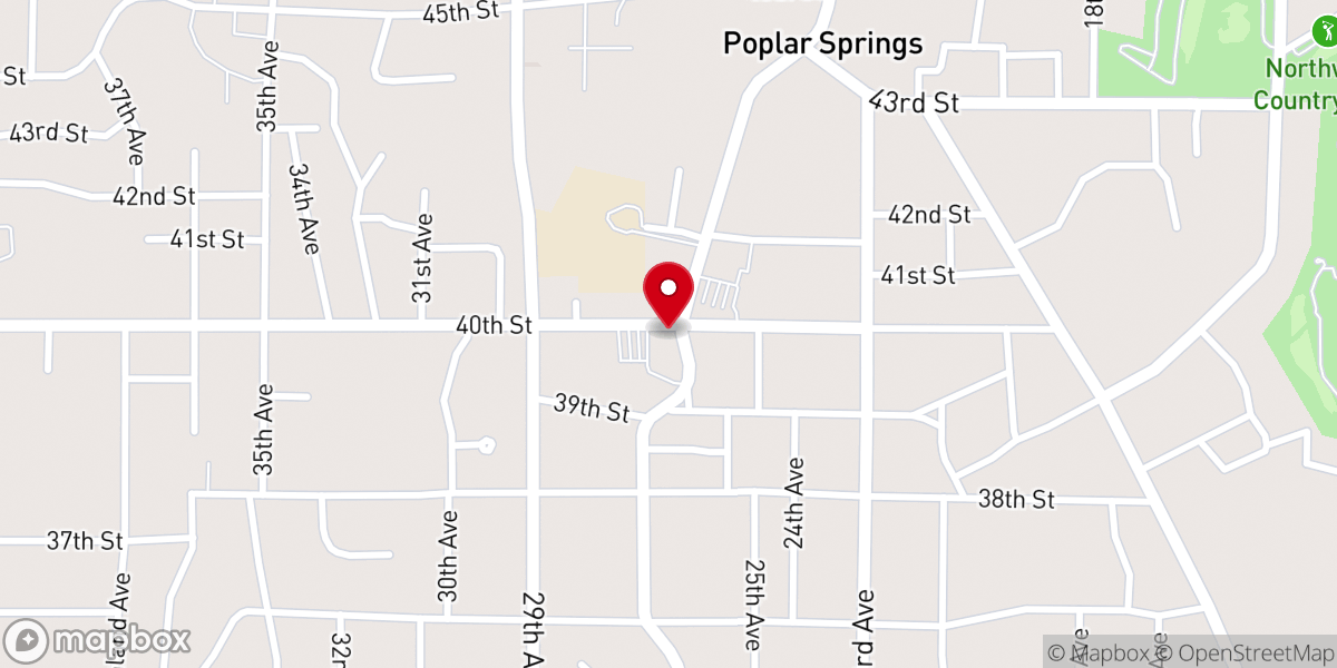 Map showing location of Poplar Springs Drive United Methodist Church