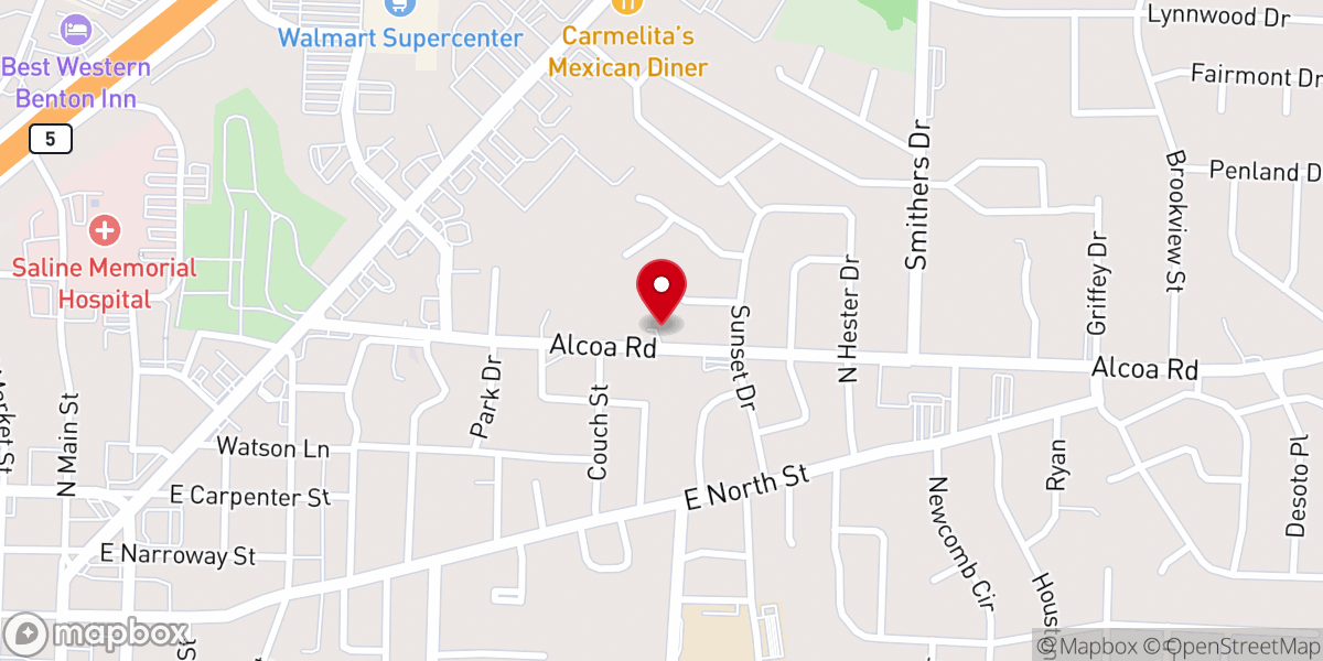 Map showing location of St Matthews Episcopal Church